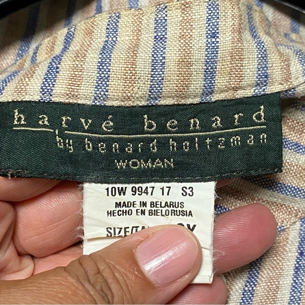 Harve Benard 100% linen Button up Top Plus Size 2x - Picture 5 of 9